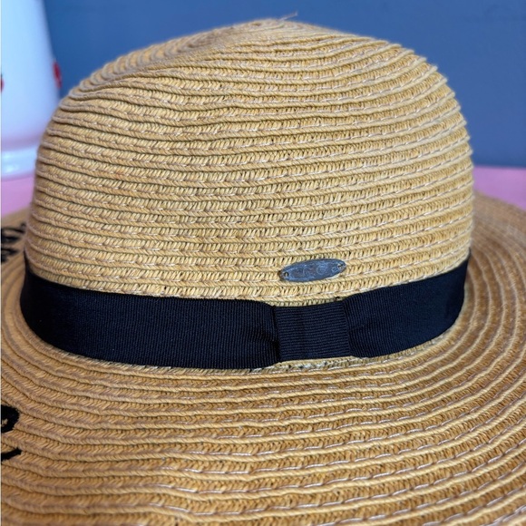 Girls Straw Sun Hat “Hello Sunshine” Beach Resortwear One Size - Picture 4 of 4